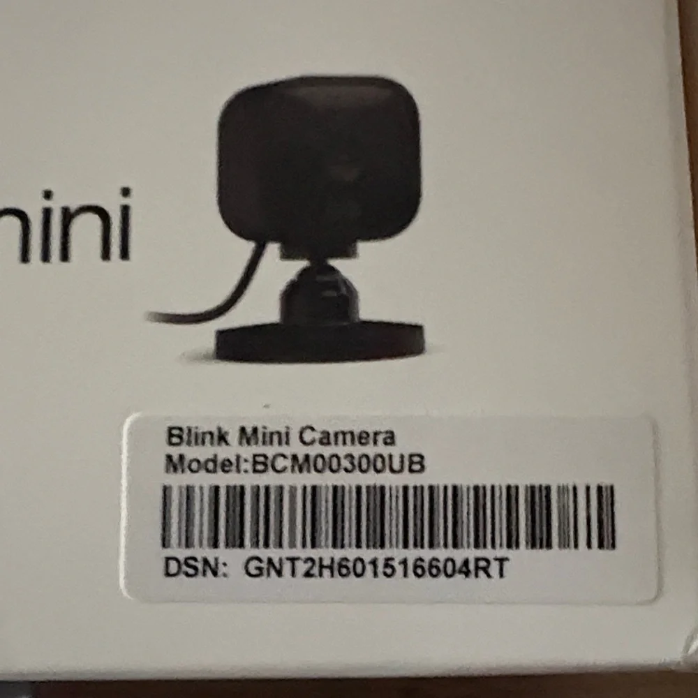 NIB Blink Mini Indoor Plug-In HD Smart Security Camera - Black